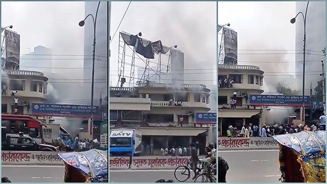 এস এ পরিবহন অফিসে আগুন, নিয়ন্ত্রণে ১০ ইউনিট