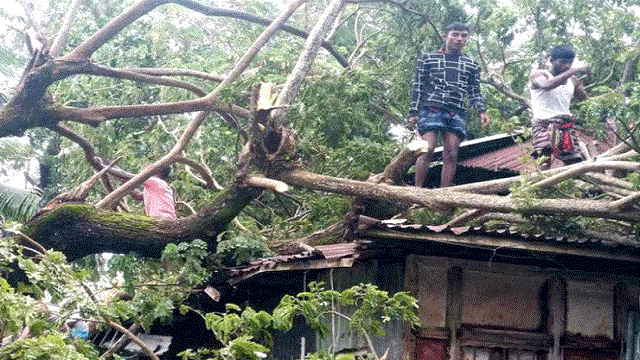 ঘূর্ণিঝড় ‘মিধিলি’: ভোলায় বিধ্বস্ত সাড়ে তিন শতাধিক ঘরবাড়ি