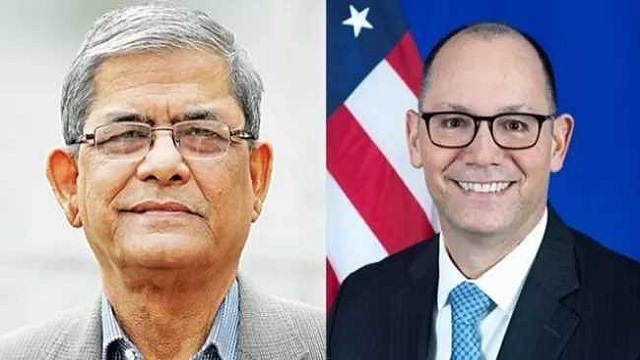 মার্কিন রাষ্ট্রদূত পিটার হাসের সঙ্গে মির্জা ফখরুলের বৈঠক