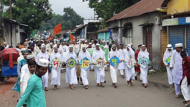সৈয়দপুরে উত্তরবঙ্গের সর্ববৃহত জাশনে জুলুছ ঈদে মিলাদুন্নবী পালিত