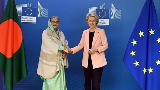 বাণিজ্যিক সুবিধা বাড়াতে ইইউর কাছে প্রধানমন্ত্রীর আহ্বান