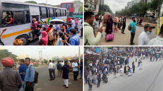 রাজধানীতে পরিবহন সংকট, ভোগান্তিতে যাত্রীরা