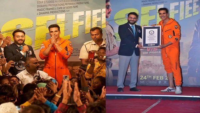 ৩ মিনিটে ১৮৪ সেলফি, গিনেস বুকে নাম তুললেন অক্ষয়
