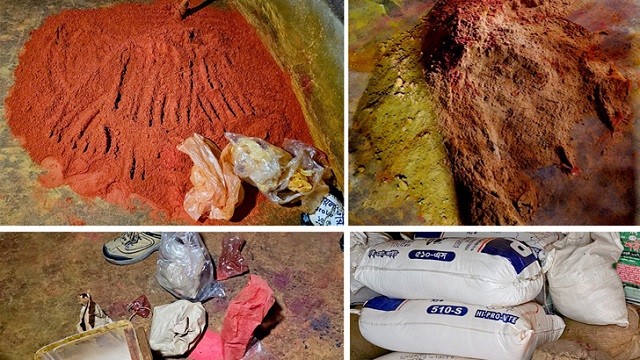 রং আর কাঠের গুড়ায় তৈরি হচ্ছে মসলা!