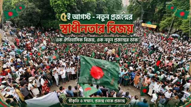 ৫ আগস্ট: নতুন প্রজন্মের স্বাধীনতার বিজয়