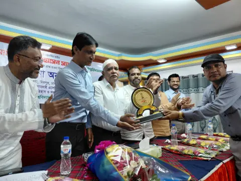 ইবির নবনিযুক্ত উপ-উপাচার্য ড. এমতাজ হোসেনকে সংবর্ধনা