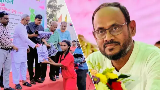 অনূর্ধ্ব-১৪ নারী ফুটবলারদের টাঙ্গাইলের তাঁতের শাড়ি উপহার দিলেন প্রতিমন্ত্রী টুকু