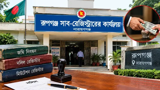 রূপগঞ্জের সাব-রেজিস্ট্রার গোলাম মোর্তজা: সংস্কারের আড়ালে ঘুষ, সম্পদ ও দখলবাণিজ্যের অভিযোগ