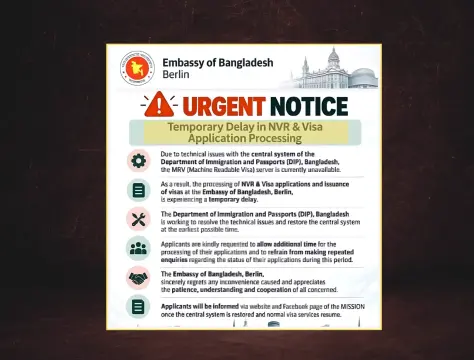 Bangladesh Missions abroad go offline due to technical issues with DIP server