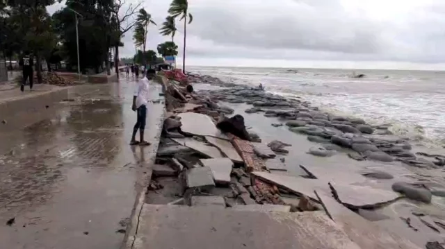 Kuakata 'Marine Drive' collapses before opening