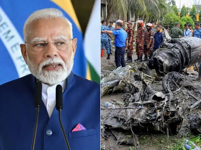 Indian PM Modi expresses shock, solidarity after deadly Dhaka jet crash