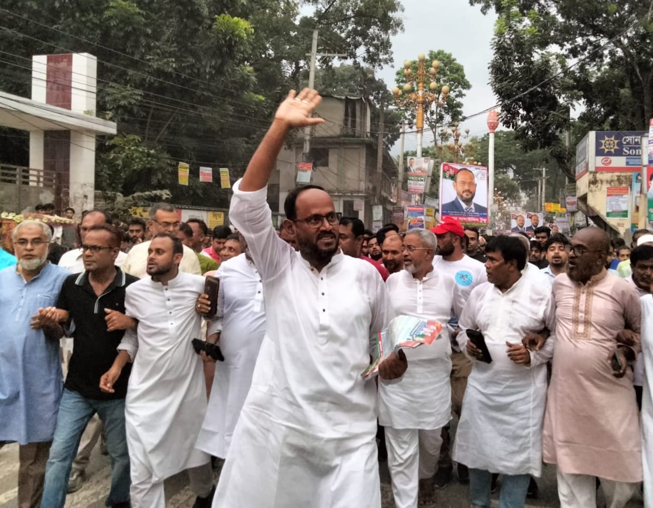 Tuku held huge mass rally and leaflet distribution in Tangail