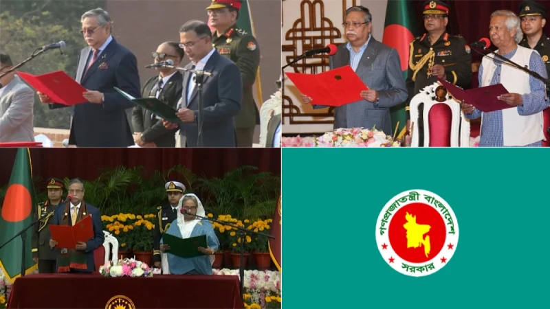 এক মেয়াদে তিন সরকারপ্রধানকে শপথ পড়ালেন রাষ্ট্রপতি সাহাবুদ্দিন