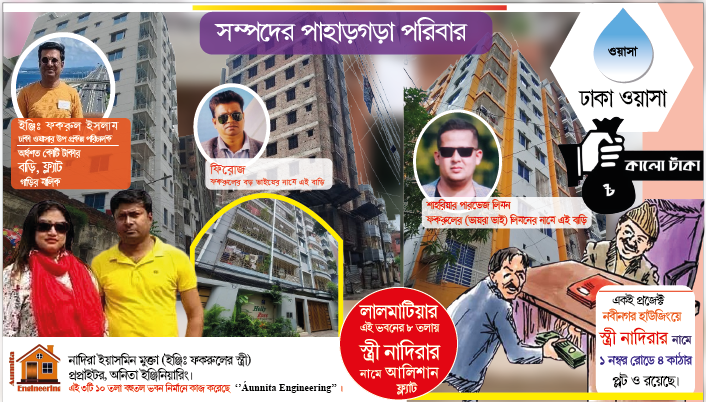 ওয়াসা প্রকৌশলী ফকরুলের আমলনামা ভয়ংকর, অবৈধ সম্পদের সাম্রাজ্য 
