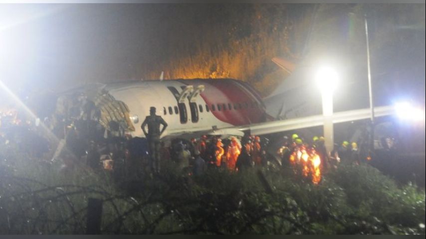 Air India Express flight skids off runway, 20 killed, dozens hurt