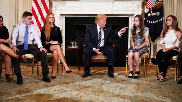 Trump endorses guns for teachers to stop shootings