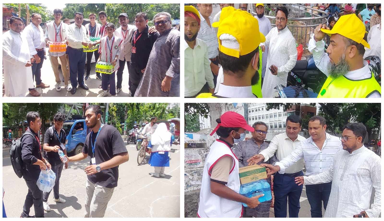রাষ্ট্র সংস্কারে শিক্ষার্থীরা,  বিপিআরএম ও হিউম্যানিস্ট সোসাইটি’র পক্ষ থেকে শিক্ষার্থীদের মাঝে খাবার-পানি উপহার
