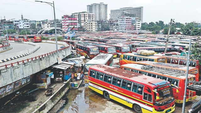 Inter-district bus services suspended for 2nd day