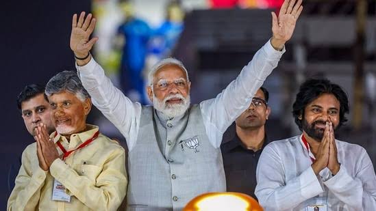 Modi thanks Naidu, Nitish in victory speech