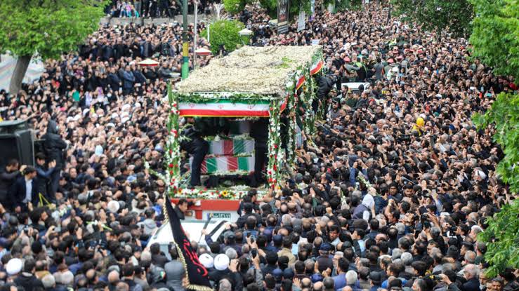Iranians pay last respects to president killed in helicopter crash